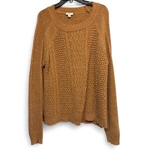 Crown & Ivy Cable Knit Brown Sweater